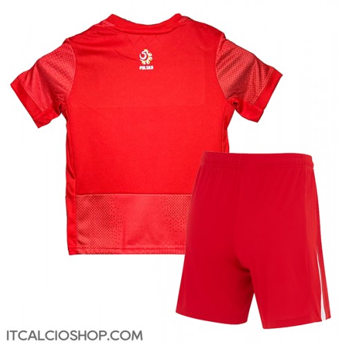 Polonia Seconda Maglia Bambino Europei 2024 Manica Corta (+ Pantaloni corti)